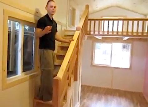 Tiny House with Big Staircase to Loft