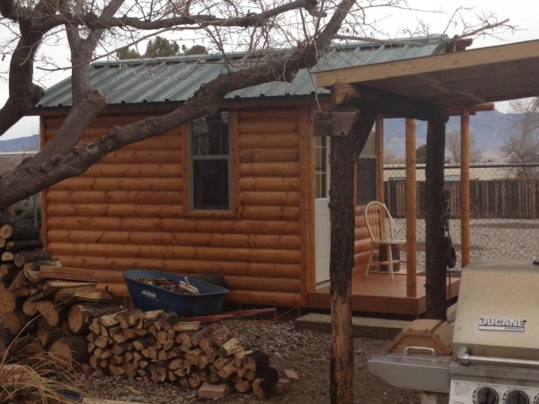 Tyler's Tiny Cabin with Log Siding
