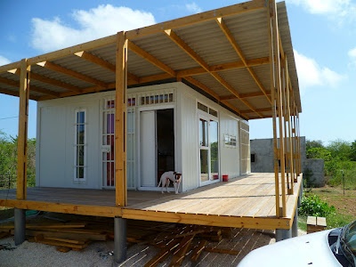 Shipping Container Tiny House in Bonaire - Tiny House Pins