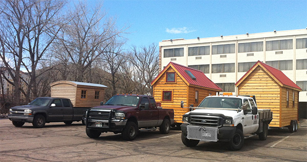 Three Tiny Houses Show Up at Tumbleweed Boulder Colorado Workshop