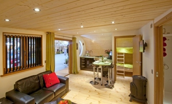 Interior of Eco Perch Tiny Home