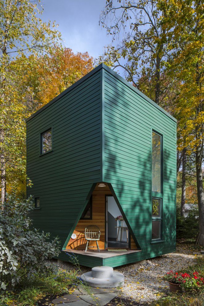 Little Green Cabin: Modern Guest House - Tiny House Pins