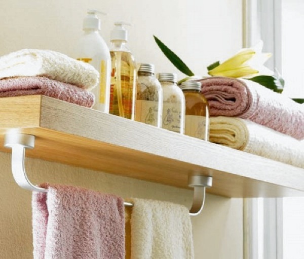 Towel Rack and Shelf in One