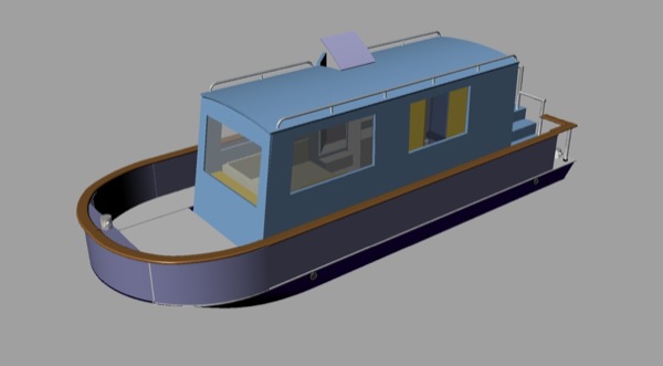 24 Trailerable Folding Houseboat-02