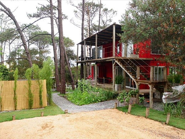 Eco Stacked Shipping Container Apartments in Uruguay-06